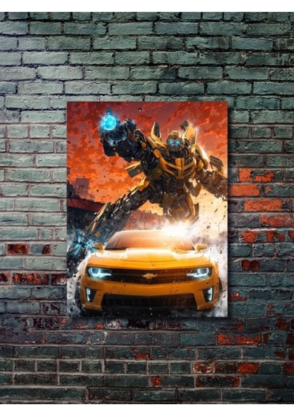 Bumblebee - Transformers - Dizi, Film ve Karakter Özel Tasarım Poster Serisi, Eşsiz Tasarım,
