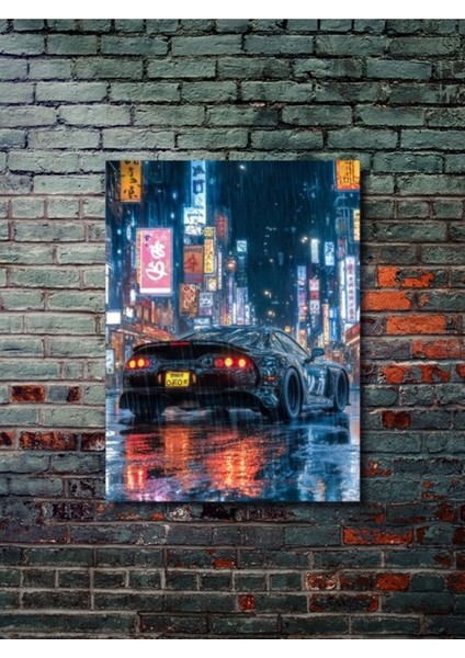 Toyota Supra - Eşsiz Tasarım Otomobil Posterleri, Özel Tasarım Kağıt Poster