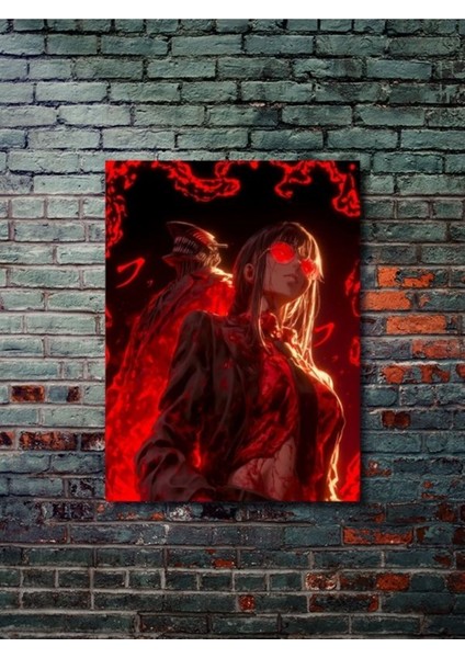 Makima - Chainsaw Man, Anime - Manga Serisi, Özel Tasarım Kağıt Poster, Duvar Sanatı