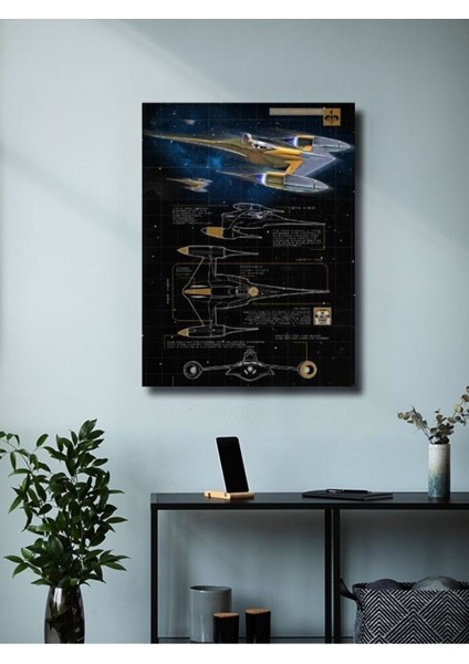 N1 Starfighter - Star Wars - Gemi Şemaları - Film & Dizi Posterleri, Özel Tasarım Kağıt Poster modelleri