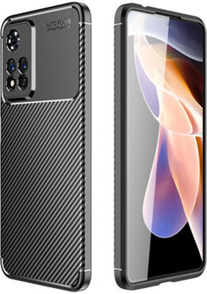 Xiaomi Redmi Note 11 Pro Plus 5g Kılıf Karbon Kapak - Siyah Ynsmr
