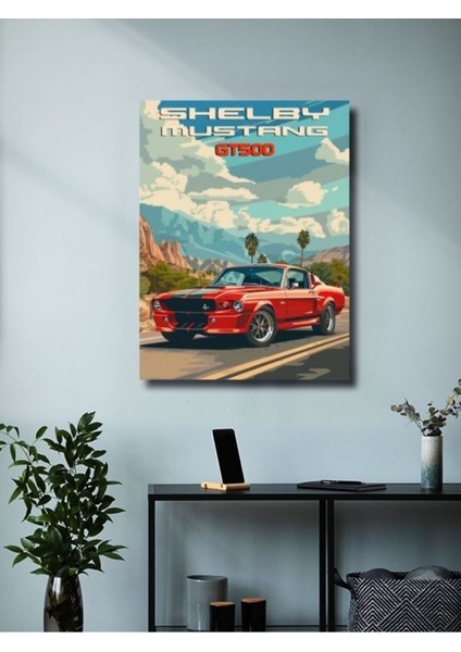 Shelby GT500, Eşsiz Tasarım Otomobil Posterleri, Özel Tasarım Kağıt Poster modelleri