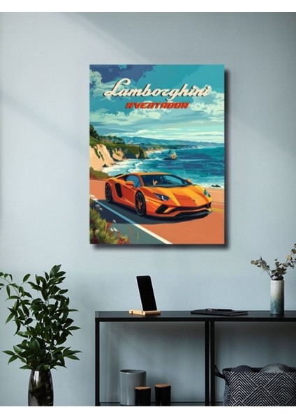 Lamborghini Aventador, Eşsiz Tasarım Otomobil Posterleri, Özel Tasarım Kağıt Poster modelleri