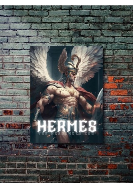 Hermes - Eşsiz Tasarım Yunan Tanrıları, Mitoloji, Karakter Posterleri, Özel Tasarım Kağıt Poster,