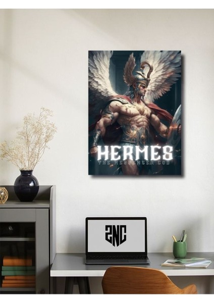 Hermes - Eşsiz Tasarım Yunan Tanrıları, Mitoloji, Karakter Posterleri, Özel Tasarım Kağıt Poster,