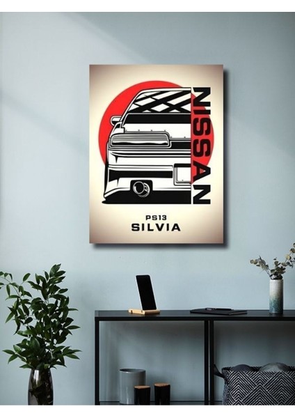 Silvia PS13 - Nissan - Eşsiz Tasarım Motosiklet Posterleri, Özel Tasarım Kağıt Poster modelleri