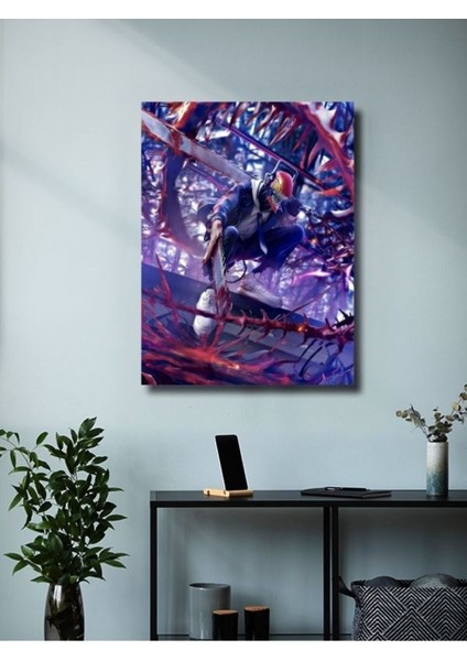 Denji - Chainsaw Man, Anime - Manga Serisi, Özel Tasarım Kağıt Poster, Duvar Sanatı modelleri