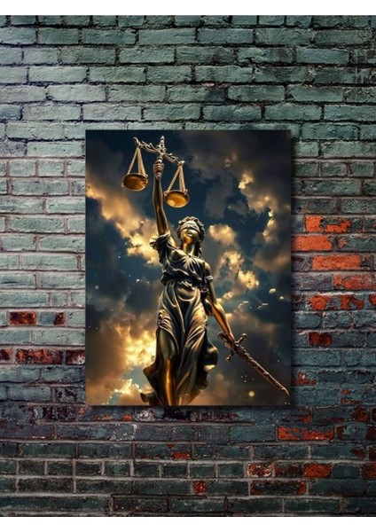 Adalet Heykeli – Adaletin Simgesi, Mimari ve Heykel, Özel Tasarım Kağıt Poster, Duvar Sanatı
