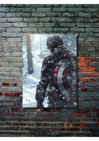 Captain America - Marvel - Film & Dizi Posterleri, Özel Tasarım Kağıt Poster, Duvar Sanatı