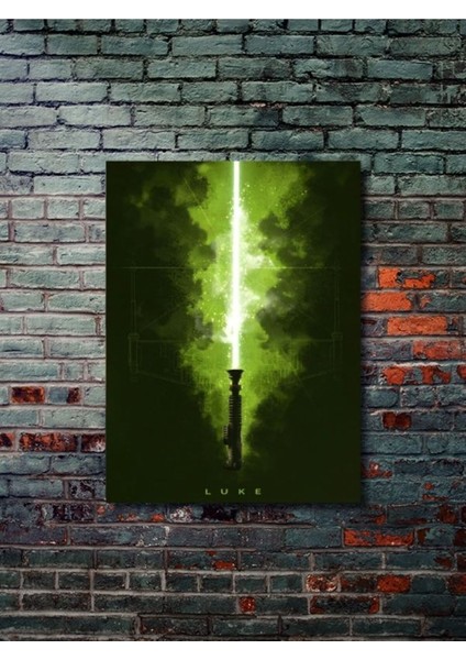 Luke, Starwars Işın Kılıcı Koleksiyon, Film ve Karakter Özel Tasarım Poster Serisi