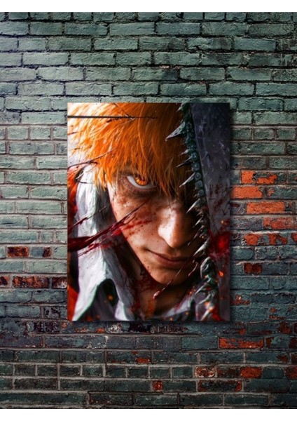 Denji - Chainsaw Man, Anime - Manga Serisi, Özel Tasarım Kağıt Poster, Duvar Sanatı