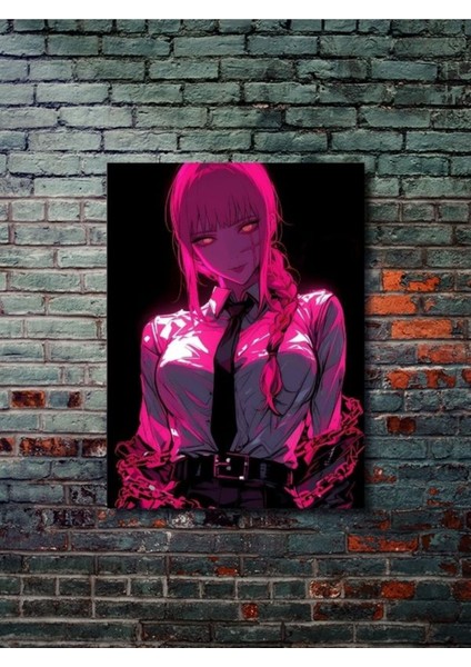 Makima - Chainsaw Man, Anime - Manga Serisi, Özel Tasarım Kağıt Poster, Duvar Sanatı