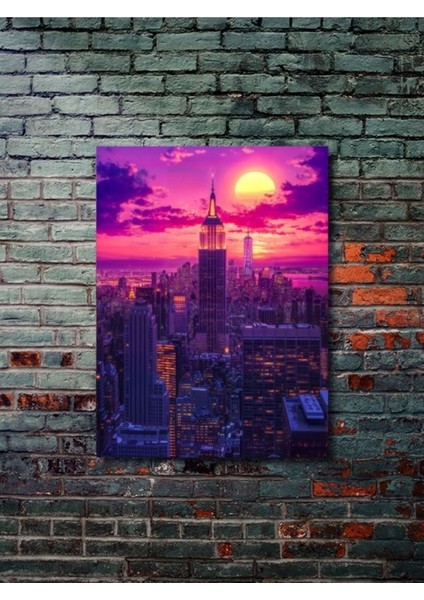Empire State Binası - New York, Şehir ve Seyahat, Özel Tasarım Kağıt Poster, Duvar Sanatı