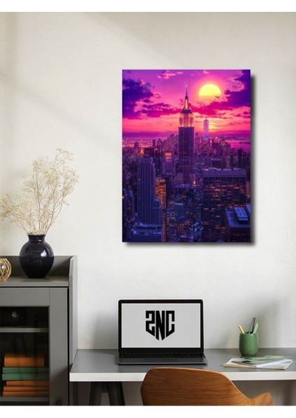 Empire State Binası - New York, Şehir ve Seyahat, Özel Tasarım Kağıt Poster, Duvar Sanatı
