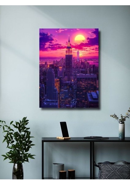 Empire State Binası - New York, Şehir ve Seyahat, Özel Tasarım Kağıt Poster, Duvar Sanatı