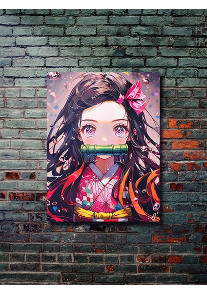Nezuko - Demon Slayer - Anime & Manga Posterleri, Özel Tasarım Kağıt Poster, Duvar Sanatı