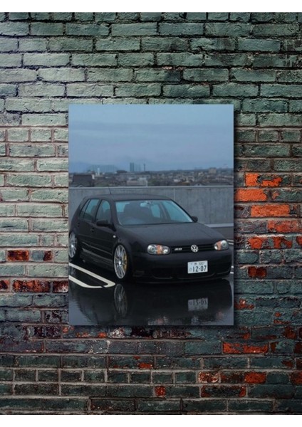 Volkswagen - Golf Mk4 - Eşsiz Tasarım Motosiklet Posterleri, Özel Tasarım Kağıt Poster