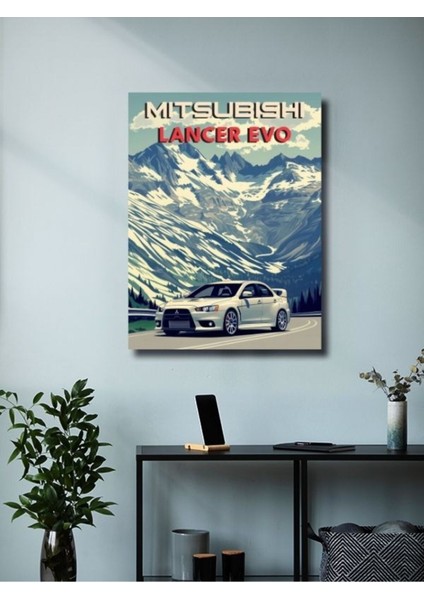 Mitsubishi Lancer Evo, Eşsiz Tasarım Otomobil Posterleri, Özel Tasarım Kağıt Poster modelleri