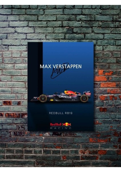 Max Verstappe - Formula -1 - Eşsiz Tasarım Otomobil Posterleri, Özel Tasarım Kağıt Poster