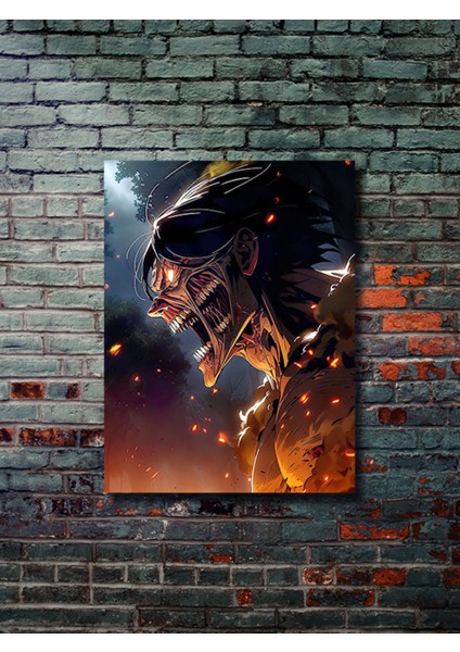 Eren Jaeger - Attack On Titan - Anime & Manga Posterleri, Özel Tasarım Kağıt Poster, Duvar Sanatı