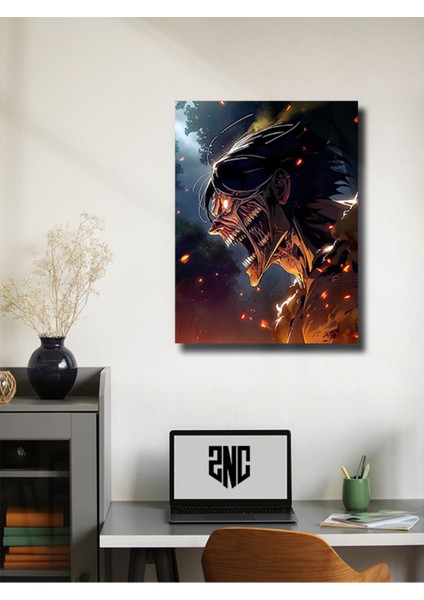 Eren Jaeger - Attack On Titan - Anime & Manga Posterleri, Özel Tasarım Kağıt Poster, Duvar Sanatı