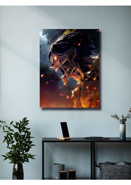 Eren Jaeger - Attack On Titan - Anime & Manga Posterleri, Özel Tasarım Kağıt Poster, Duvar Sanatı