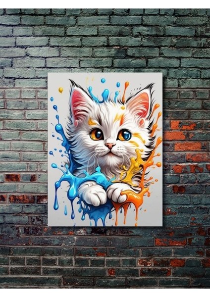 Sevimli Kedi, Hayvanlar Alemi Posteri, Özel Tasarım Kağıt Poster, Duvar Sanatı