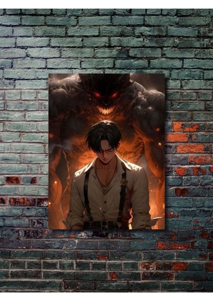 Levi Ackerman - Attack On Titan, Anime - Manga Serisi, Özel Tasarım Kağıt Poster, Duvar Sanatı