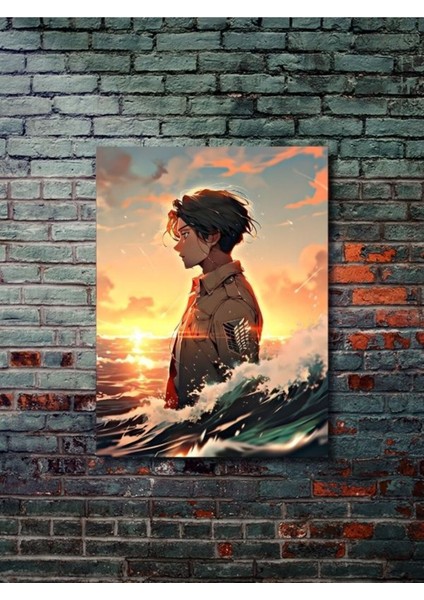 Levi Ackerman - Attack On Titan, Anime - Manga Serisi, Özel Tasarım Kağıt Poster, Duvar Sanatı