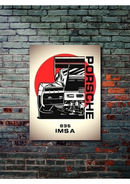 395 Imsa - Porsche - Eşsiz Tasarım Motosiklet Posterleri, Özel Tasarım Kağıt Poster