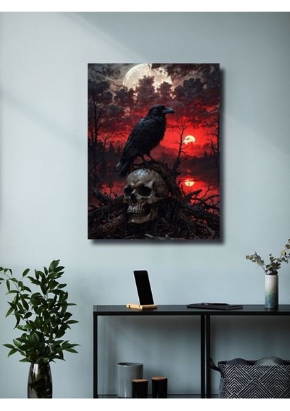 Kafatası Temalı Özel Tasarım Kağıt Poster, Eşsiz Tasarım Tarih, Mitoloji, Karakter Posterleri, modelleri