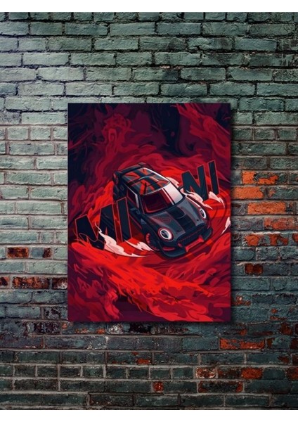 Mini Cooper - Eşsiz Tasarım Motosiklet Posterleri, Özel Tasarım Kağıt Poster