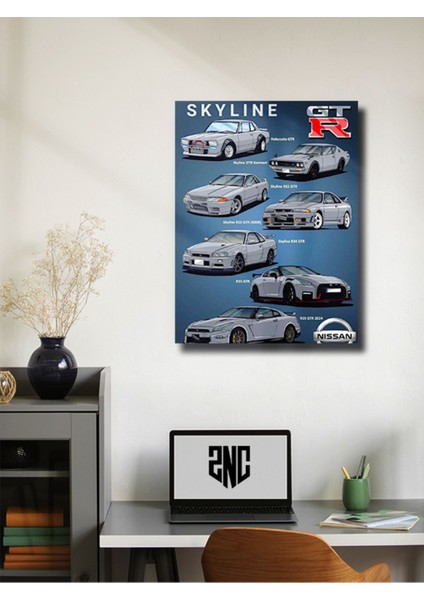 Nissan Skyline Series, Eşsiz Tasarım Otomobil Posterleri, Özel Tasarım Kağıt Poster modelleri