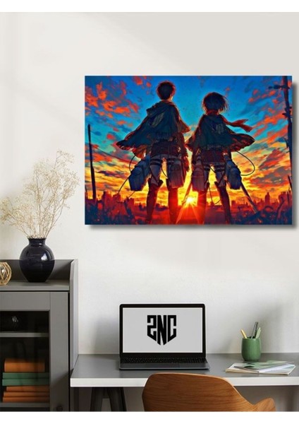Levi, Mikasa Ackerman - Attack On Titan Anime - Manga Serisi, Özel Tasarım Kağıt Poster Duvar Sanatı fiyatları