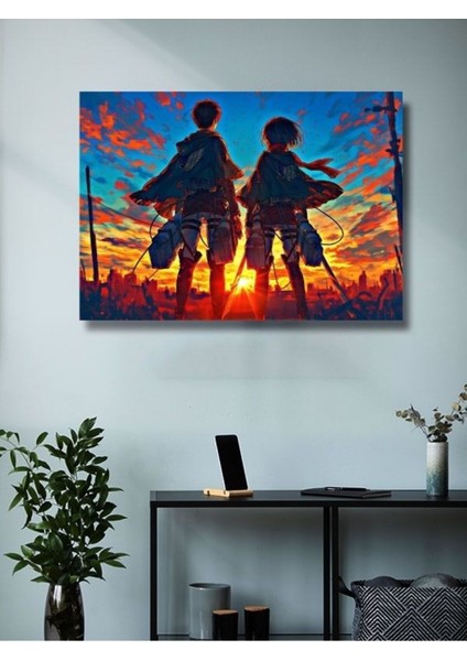 Levi, Mikasa Ackerman - Attack On Titan Anime - Manga Serisi, Özel Tasarım Kağıt Poster Duvar Sanatı modelleri