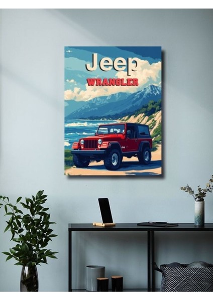 Jeep Wrangler, Eşsiz Tasarım Otomobil Posterleri, Özel Tasarım Kağıt Poster modelleri