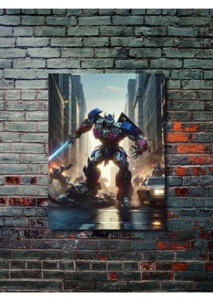 Optimus Prime - Transformers - Dizi, Film ve Karakter Özel Tasarım Poster Serisi, Eşsiz Tasarım,
