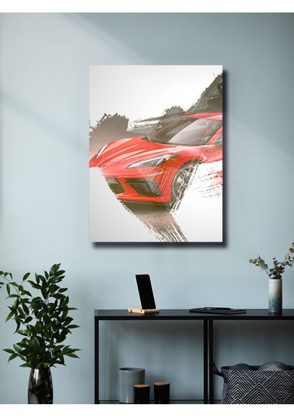 Chevrolet Corvette, Eşsiz Tasarım Otomobil Posterleri, Özel Tasarım Kağıt Poster, Duvar Sanatı modelleri