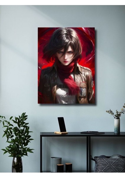 Mikasa Ackerman - Attack On Titan, Anime - Manga Serisi, Özel Tasarım Kağıt Poster, Duvar Sanatı modelleri