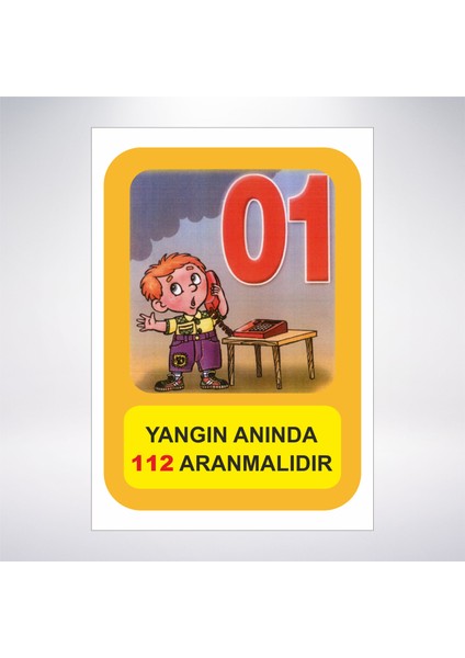 Yangın Anında 112 Arayınız Sticker 20X28 cm