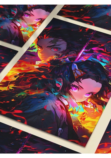 Tanjiro, Demon Slayer Posterleri, Özel Tasarım Kağıt Poster, Duvar Sanatı fırsatları