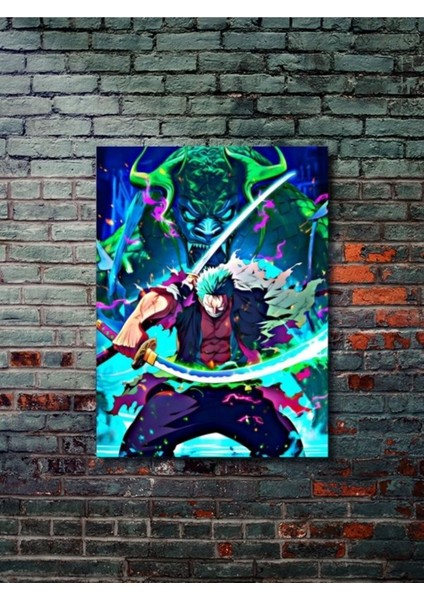 Zoro - One Piece, Özel Tasarım Kağıt Poster, Duvar Sanatı