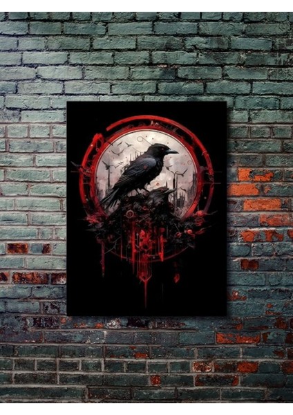 Karga Temalı Özel Tasarım Kağıt Poster, Eşsiz Tasarım Tarih, Mitoloji, Karakter Posterleri,