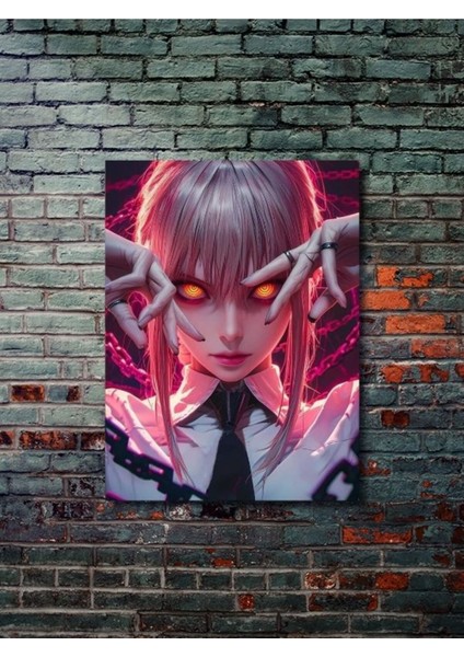 Makima - Chainsaw Man, Anime - Manga Serisi, Özel Tasarım Kağıt Poster, Duvar Sanatı
