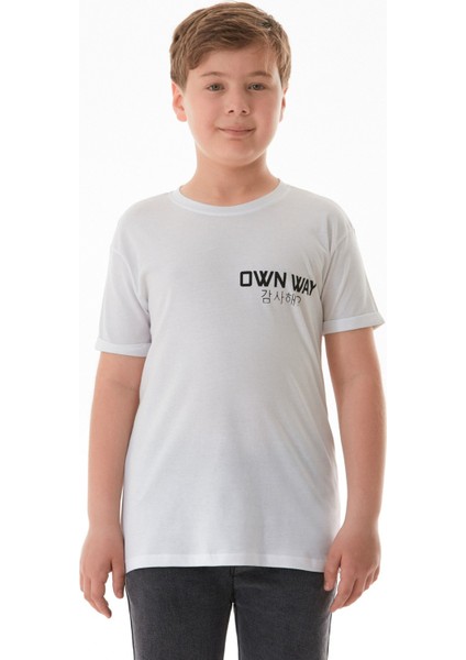 Own Way Yazı Baskılı Erkek Çocuk Tişört