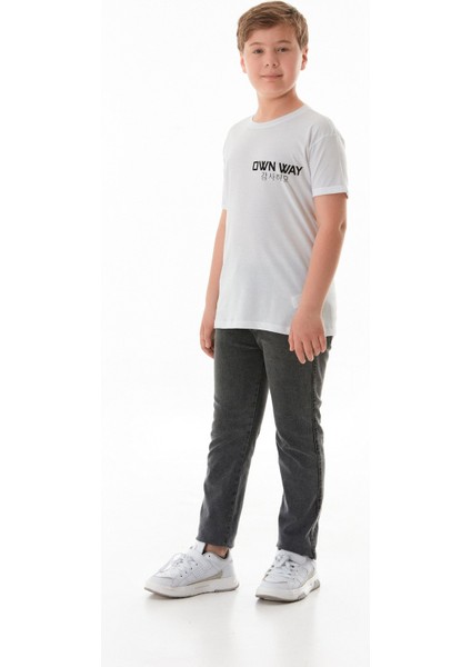 Own Way Yazı Baskılı Erkek Çocuk Tişört fiyatları