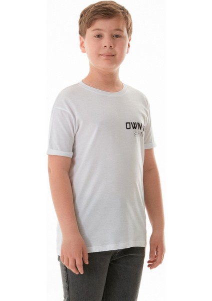 Own Way Yazı Baskılı Erkek Çocuk Tişört modelleri