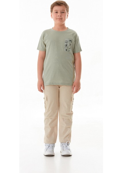 %100 Pamuk Uzay Baskılı Erkek Çocuk Tişört fiyatları