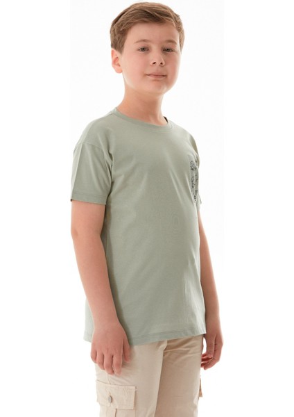 %100 Pamuk Uzay Baskılı Erkek Çocuk Tişört modelleri