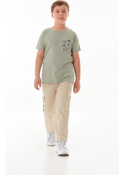 %100 Pamuk Uzay Baskılı Erkek Çocuk Tişört indirimleri